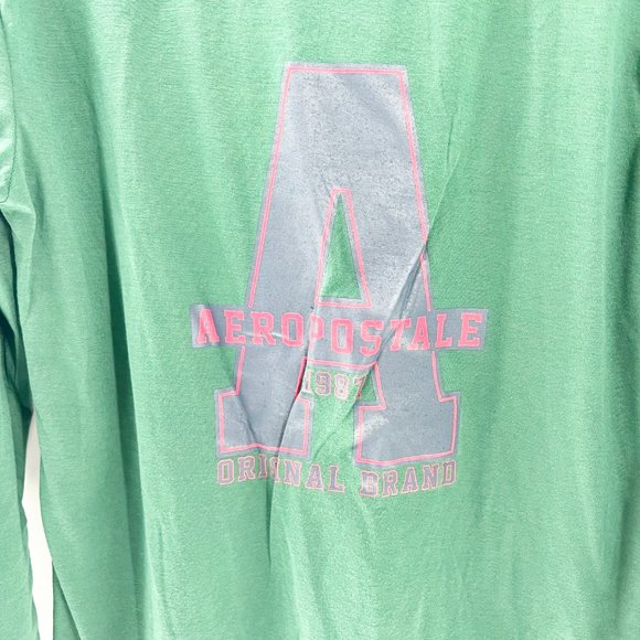 Men'S Aeropostale Green long sleeve t shirt Size Small New - Picture 4 of 6